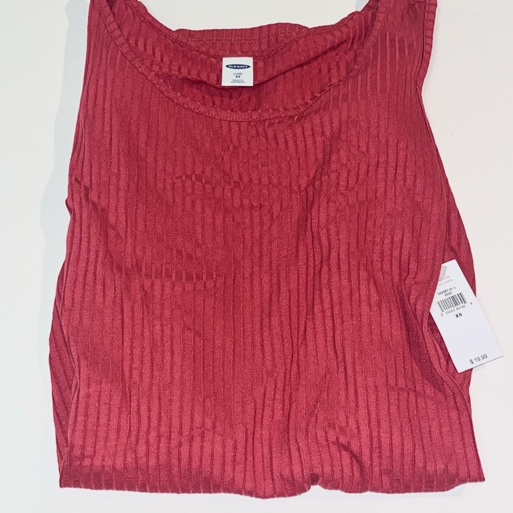 Old Navy Ribbed Red Tank Top - Picture 4 of 4
